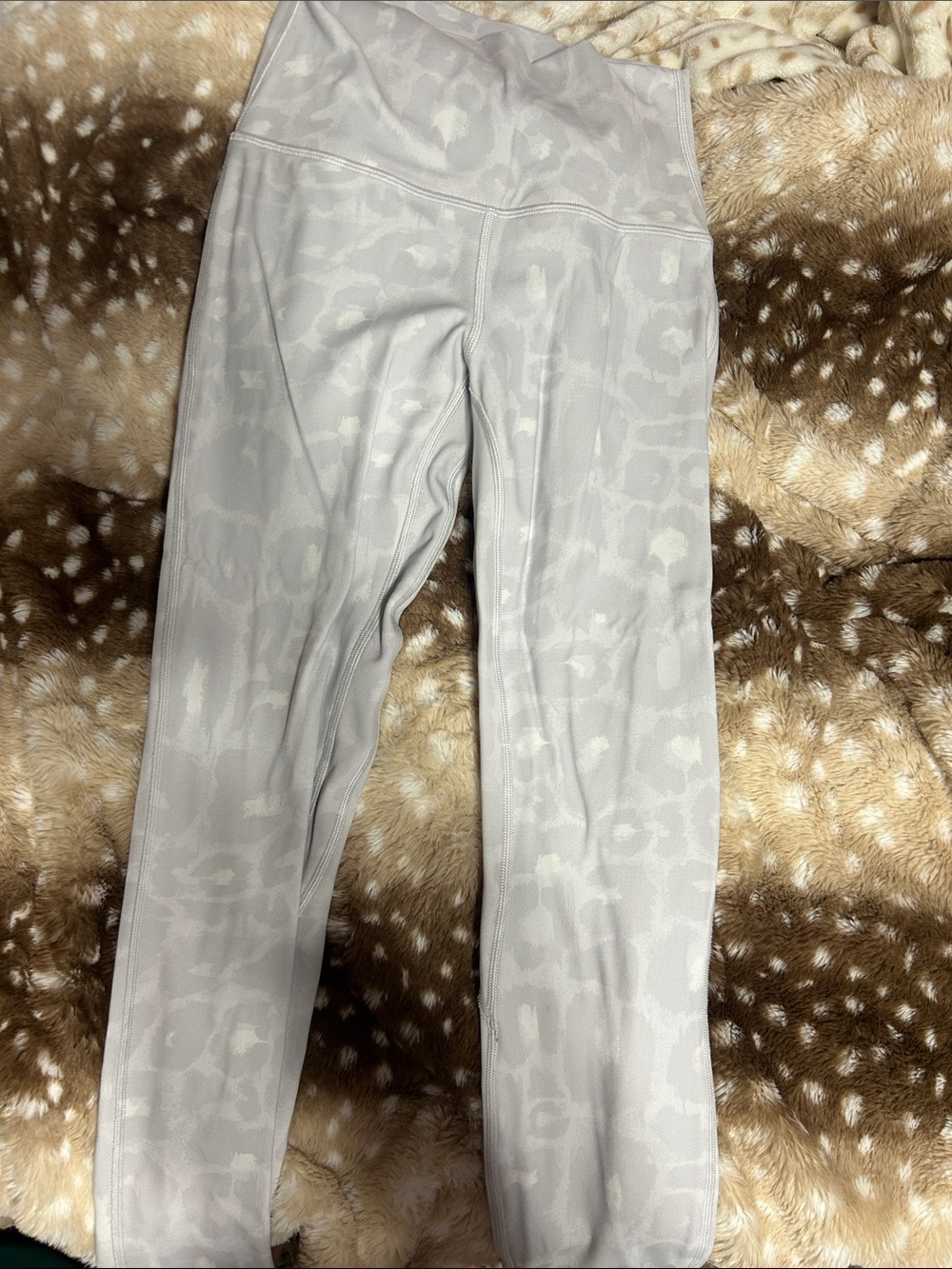 lululemon athletica Light Gray Subtle Animal Print Leggings